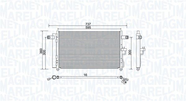 MAGNETI MARELLI 350203974000 Condenser, air conditioning