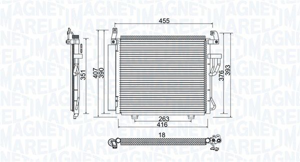 MAGNETI MARELLI 350203975000 Condenser, air conditioning