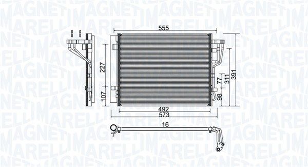 MAGNETI MARELLI 350203976000 Condenser, air conditioning