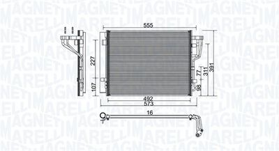 Condenser, air conditioning MAGNETI MARELLI 350203976000