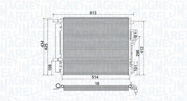 MAGNETI MARELLI 350203977000 Condenser, air conditioning