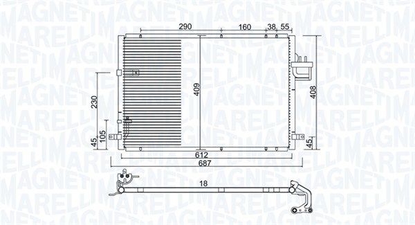 MAGNETI MARELLI 350203979000 Condenser, air conditioning