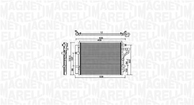 Condenser, air conditioning MAGNETI MARELLI 350203981000