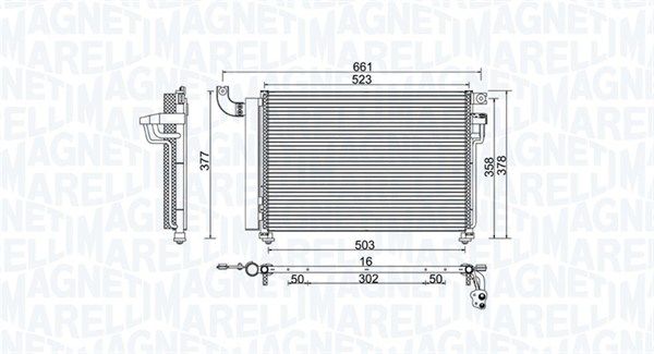 MAGNETI MARELLI 350203982000 Condenser, air conditioning