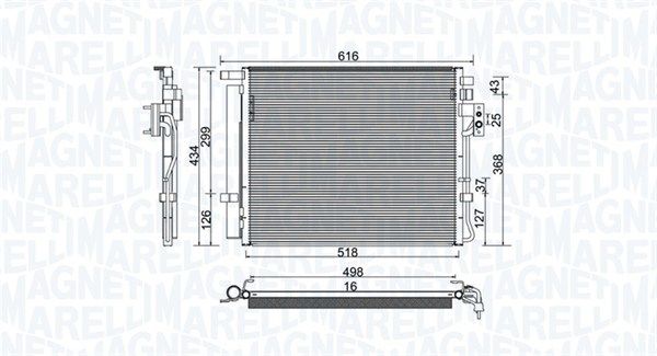 MAGNETI MARELLI 350203983000 Condenser, air conditioning