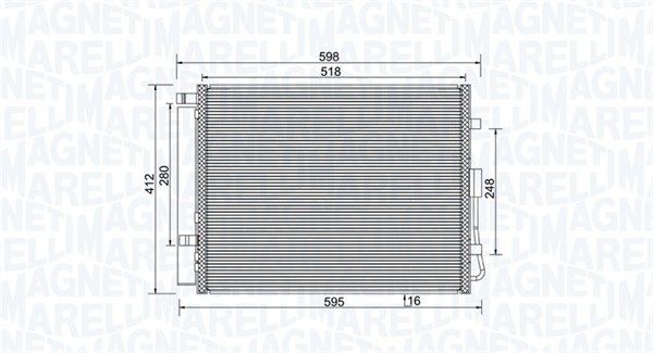 MAGNETI MARELLI 350203984000 Condenser, air conditioning