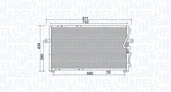 MAGNETI MARELLI 350203985000 Condenser, air conditioning