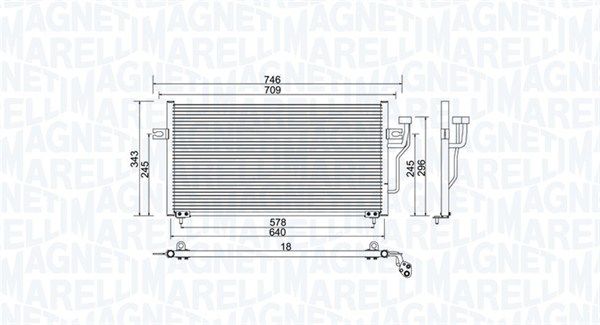 MAGNETI MARELLI 350203986000 Condenser, air conditioning