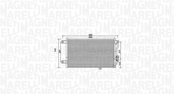 MAGNETI MARELLI 350203987000 Condenser, air conditioning