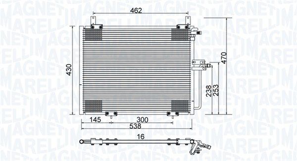 MAGNETI MARELLI 350203988000 Condenser, air conditioning
