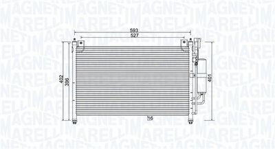 Condenser, air conditioning MAGNETI MARELLI 350203989000