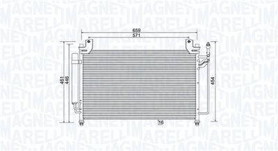 Condenser, air conditioning MAGNETI MARELLI 350203990000