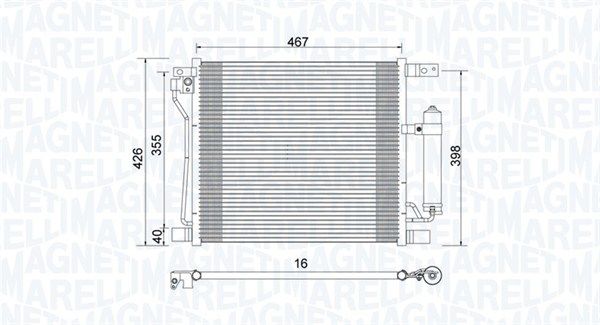 MAGNETI MARELLI 350203992000 Condenser, air conditioning