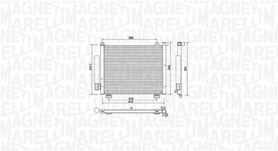 Condenser, air conditioning MAGNETI MARELLI 350203993000