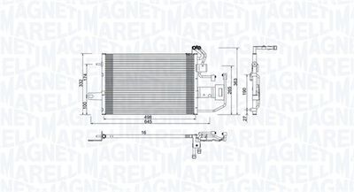 Condenser, air conditioning MAGNETI MARELLI 350203997000
