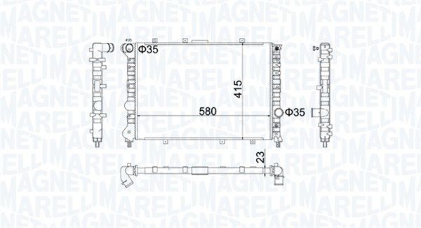 MAGNETI MARELLI 350213100700 Radiator, engine cooling