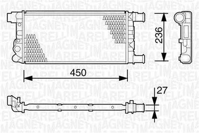 Radiator, engine cooling MAGNETI MARELLI 350213103003