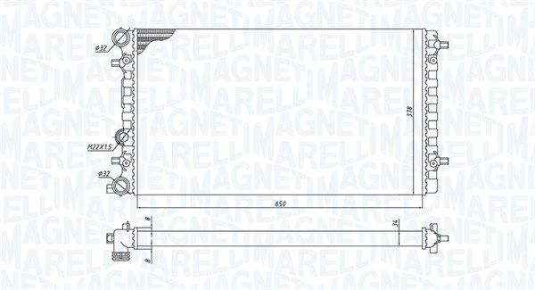 MAGNETI MARELLI 350213105100 Radiator, engine cooling