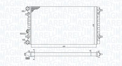 Radiator, engine cooling MAGNETI MARELLI 350213105100