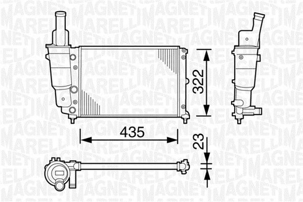 MAGNETI MARELLI 350213113003 Radiator, engine cooling
