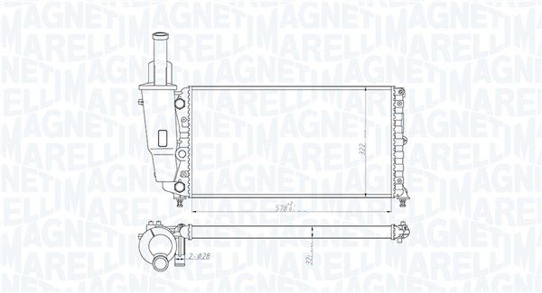 MAGNETI MARELLI 350213114000 Radiator, engine cooling