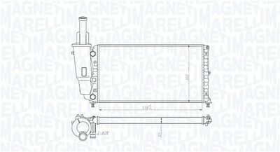 Radiator, engine cooling MAGNETI MARELLI 350213114000