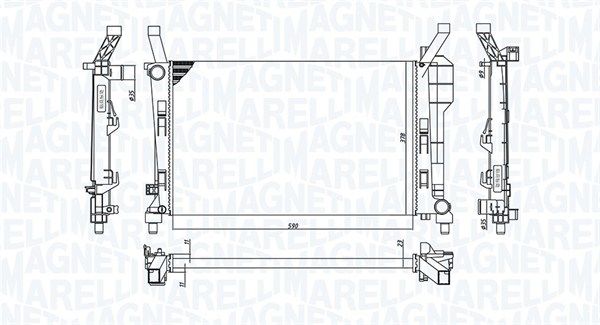 MAGNETI MARELLI 350213126200 Radiator, engine cooling