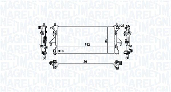 MAGNETI MARELLI 350213126900 Radiator, engine cooling
