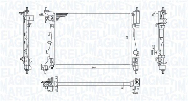 MAGNETI MARELLI 350213130100 Radiator, engine cooling