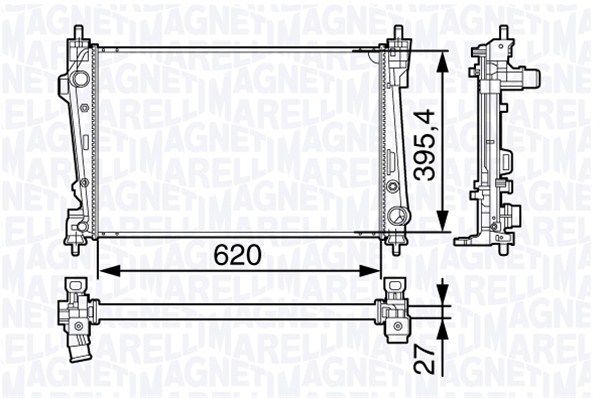 MAGNETI MARELLI 350213131200 Radiator, engine cooling