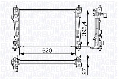Radiator, engine cooling MAGNETI MARELLI 350213131200