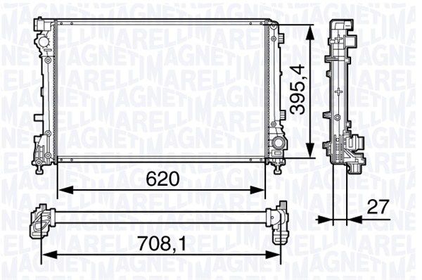 MAGNETI MARELLI 350213131700 Radiator, engine cooling