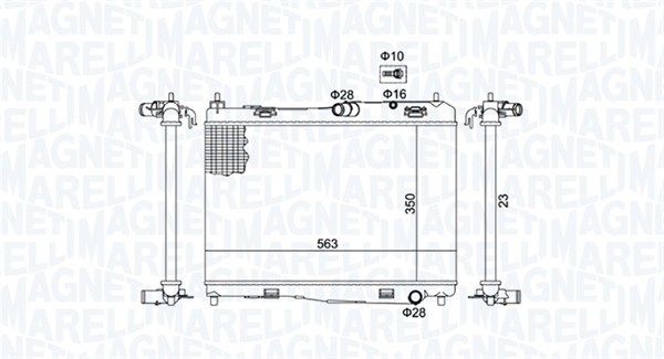 MAGNETI MARELLI 350213142100 Radiator, engine cooling