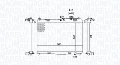 Radiator, engine cooling MAGNETI MARELLI 350213142100