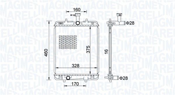 MAGNETI MARELLI 350213151500 Radiator, engine cooling