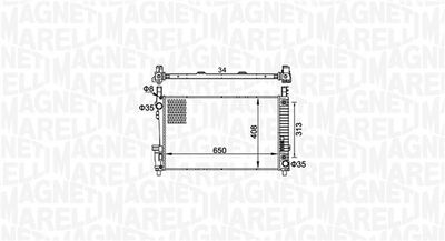 Radiator, engine cooling MAGNETI MARELLI 350213151700