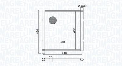 Radiator, engine cooling MAGNETI MARELLI 350213151900