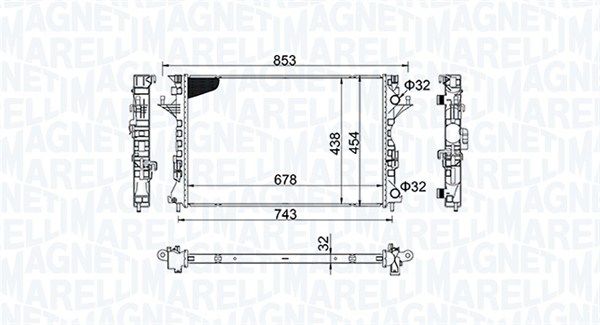 MAGNETI MARELLI 350213152200 Radiator, engine cooling