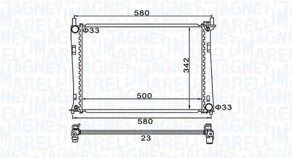 MAGNETI MARELLI 350213152600 Radiator, engine cooling
