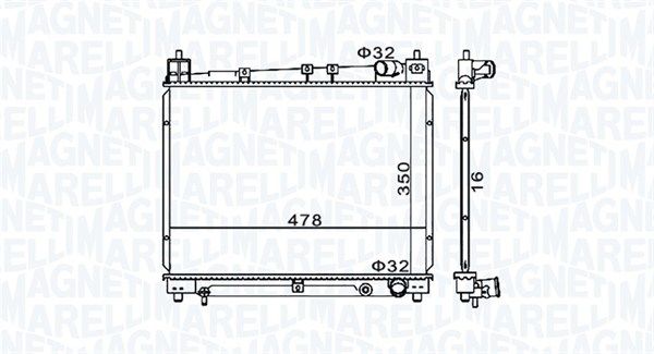 MAGNETI MARELLI 350213152900 Radiator, engine cooling