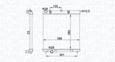 Radiator, engine cooling MAGNETI MARELLI 350213153700