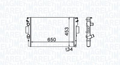 Radiator, engine cooling MAGNETI MARELLI 350213154000