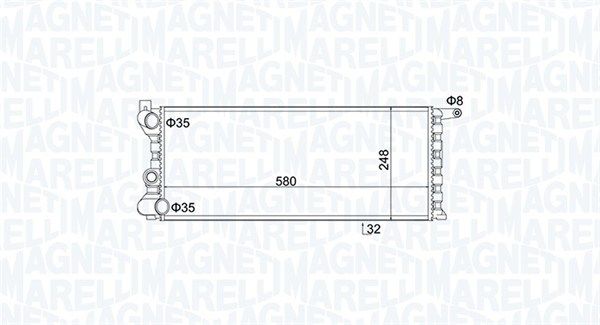 MAGNETI MARELLI 350213154100 Radiator, engine cooling