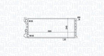 Radiator, engine cooling MAGNETI MARELLI 350213154100