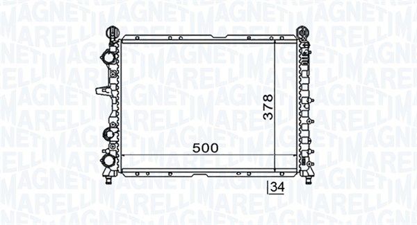 MAGNETI MARELLI 350213154600 Radiator, engine cooling