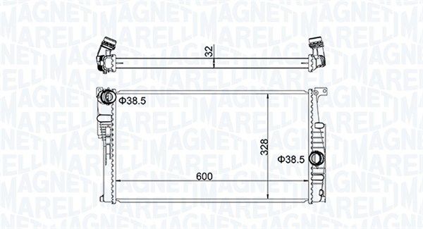MAGNETI MARELLI 350213155100 Radiator, engine cooling
