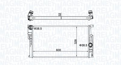 Radiator, engine cooling MAGNETI MARELLI 350213155100