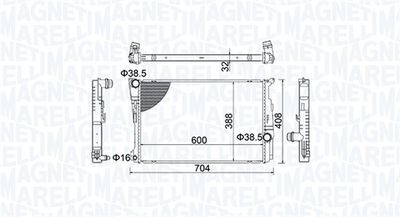 Radiator, engine cooling MAGNETI MARELLI 350213155200
