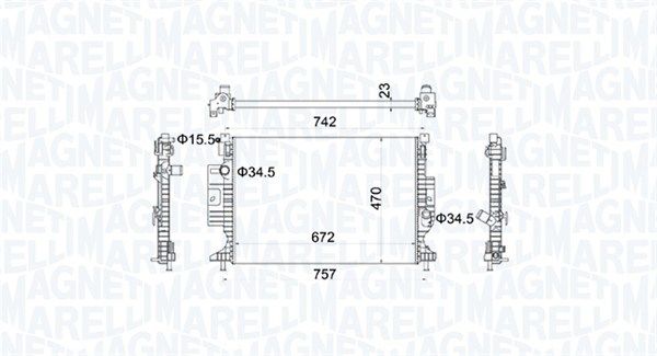 MAGNETI MARELLI 350213155300 Radiator, engine cooling