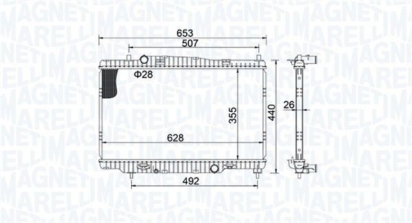 MAGNETI MARELLI 350213155400 Radiator, engine cooling
